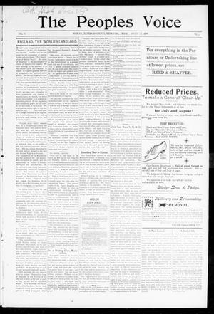 The Peoples Voice (Norman, Okla.), Vol. 8, No. 4, Ed. 1 Friday, August 18, 1899