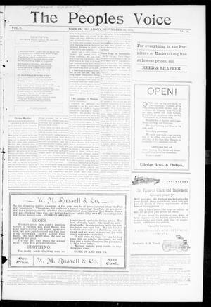 The Peoples Voice (Norman, Okla.), Vol. 8, No. 10, Ed. 1 Friday, September 29, 1899