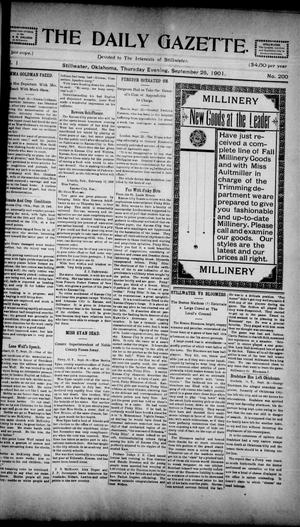 The Daily Gazette. (Stillwater, Okla.), Vol. 1, No. 200, Ed. 1 Thursday, September 26, 1901