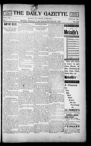 Primary view of object titled 'The Daily Gazette. (Stillwater, Okla.), Vol. 1, No. 255, Ed. 1 Friday, November 29, 1901'.