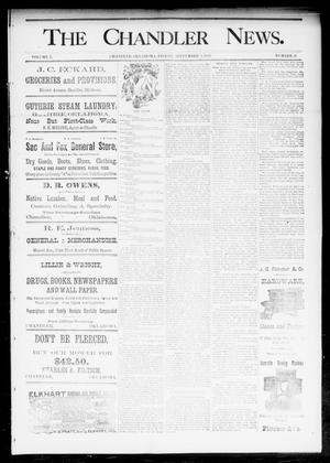 Primary view of object titled 'The Chandler News. (Chandler, Okla.), Vol. 2, No. 51, Ed. 1 Friday, September 1, 1893'.