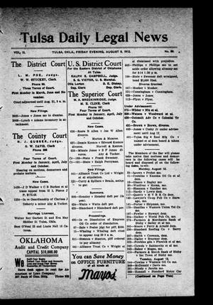 Tulsa Daily Legal News (Tulsa, Okla.), Vol. 2, No. 86, Ed. 1 Friday, August 9, 1912