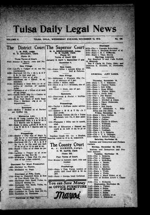 Tulsa Daily Legal News (Tulsa, Okla.), Vol. 2, No. 165, Ed. 1 Wednesday, November 13, 1912