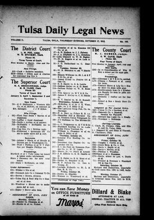 Tulsa Daily Legal News (Tulsa, Okla.), Vol. 2, No. 143, Ed. 1 Thursday, October 17, 1912