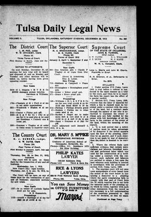 Tulsa Daily Legal News (Tulsa, Okla.), Vol. 2, No. 202, Ed. 1 Saturday, December 28, 1912