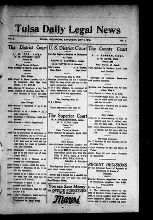 Tulsa Daily Legal News (Tulsa, Okla.), Vol. 2, No. 4, Ed. 1 Saturday, May 4, 1912