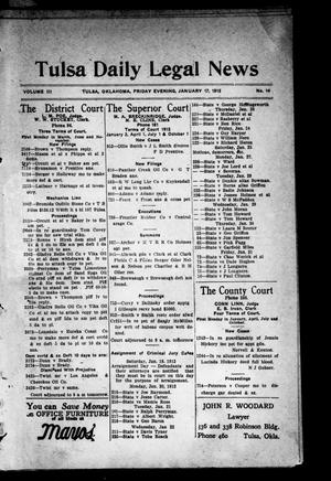 Tulsa Daily Legal News (Tulsa, Okla.), Vol. 3, No. 14, Ed. 1 Friday, January 17, 1913
