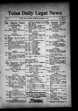 Tulsa Daily Legal News (Tulsa, Okla.), Vol. 2, No. 133, Ed. 1 Friday, October 4, 1912