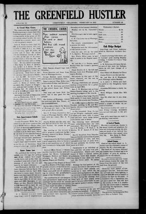 The Greenfield Hustler (Greenfield, Okla.), Vol. 3, No. 49, Ed. 1 Thursday, February 10, 1916