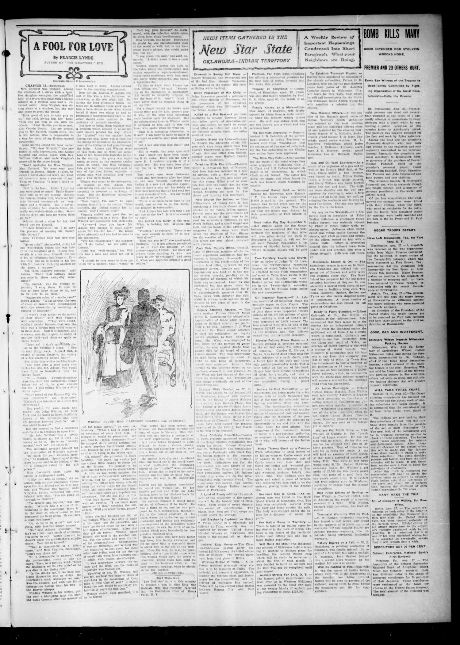 The Republican News Journal. (Newkirk, Okla. Terr.), Vol. 13, No. 49, Ed. 1 Friday, August 31, 1906
                                                
                                                    [Sequence #]: 6 of 16
                                                