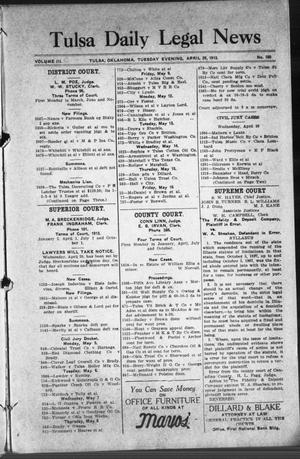 Tulsa Daily Legal News (Tulsa, Okla.), Vol. 3, No. 100, Ed. 1 Tuesday, April 29, 1913