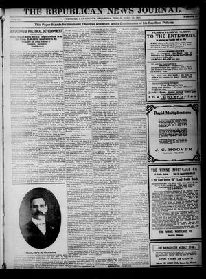 Primary view of object titled 'The Republican News Journal. (Newkirk, Okla.), Vol. 14, No. 29, Ed. 1 Friday, April 12, 1907'.