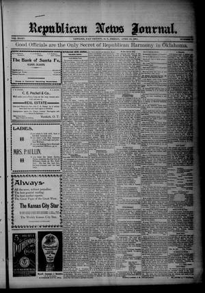 Primary view of object titled 'Republican News Journal. (Newkirk, Okla. Terr.), Vol. 8, No. 28, Ed. 1 Friday, April 26, 1901'.