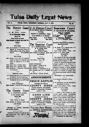 Tulsa Daily Legal News (Tulsa, Okla.), Vol. 2, No. 66, Ed. 1 Wednesday, July 17, 1912