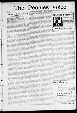 The Peoples Voice (Norman, Okla.), Vol. 9, No. 3, Ed. 1 Friday, August 10, 1900