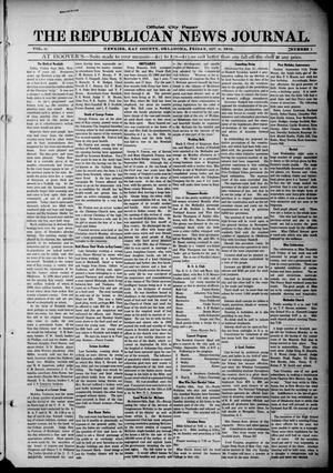 The Republican News Journal. (Newkirk, Okla.), Vol. 18, No. 1, Ed. 1 Friday, September 16, 1910