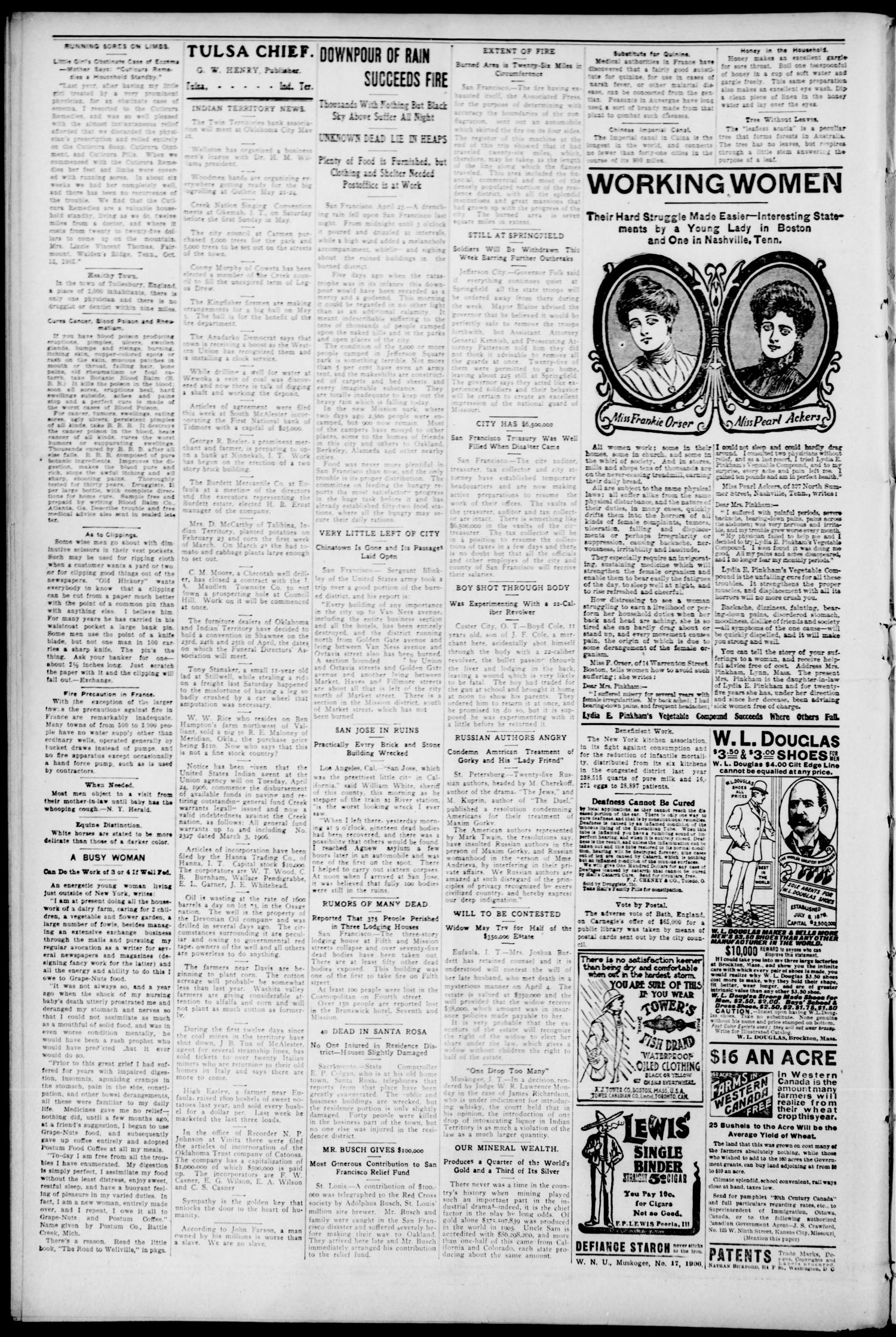 The Tulsa Chief. (Tulsa, Indian Terr.), Vol. 3, No. 9, Ed. 1 Tuesday, May 1, 1906
                                                
                                                    [Sequence #]: 2 of 8
                                                