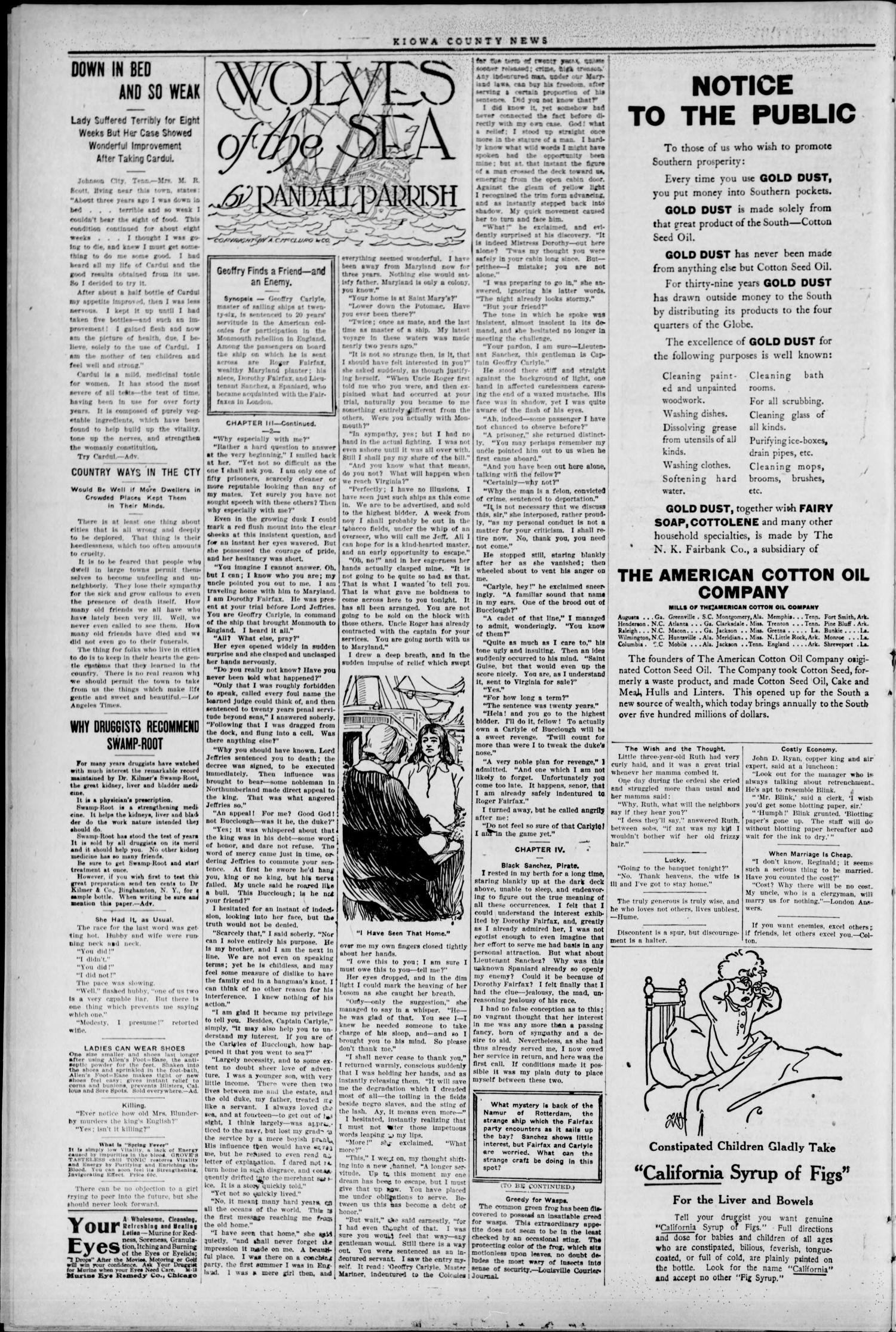 The Kiowa County News. (Lone Wolf, Okla.), Vol. 18, No. 23, Ed. 1 Thursday, May 22, 1919
                                                
                                                    [Sequence #]: 2 of 8
                                                