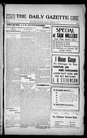 The Daily Gazette. (Stillwater, Okla.), Vol. 1, No. 7, Ed. 1 Tuesday, February 12, 1901
