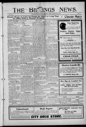 Primary view of object titled 'The Billings News. (Billings, Okla.), Vol. 9, No. 21, Ed. 1 Friday, February 7, 1908'.