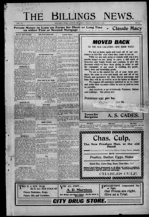 The Billings News. (Billings, Okla.), Vol. 9, No. 16, Ed. 1 Friday, January 3, 1908