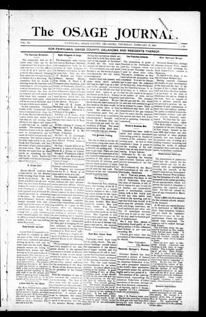 The Osage Journal. (Pawhuska, Okla.), Vol. 9, No. 35, Ed. 1 Thursday, February 27, 1908