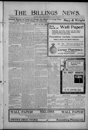 Primary view of object titled 'The Billings News. (Billings, Okla.), Vol. 11, No. 22, Ed. 1 Friday, February 25, 1910'.