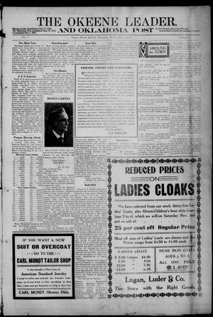Primary view of object titled 'The Okeene Leader. And Oklahoma Post (Okeene, Okla.), Vol. 7, No. 15, Ed. 1 Friday, November 1, 1912'.