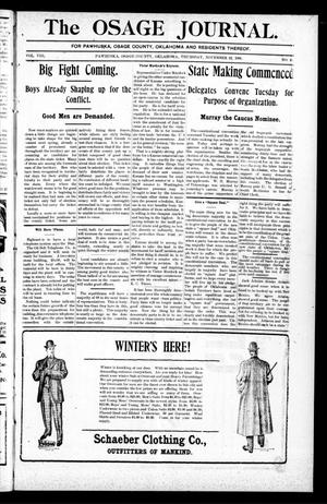The Osage Journal. (Pawhuska, Okla.), Vol. 8, No. 24, Ed. 1 Thursday, November 22, 1906