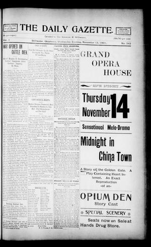 The Daily Gazette. (Stillwater, Okla.), Vol. 1, No. 242, Ed. 1 Wednesday, November 13, 1901