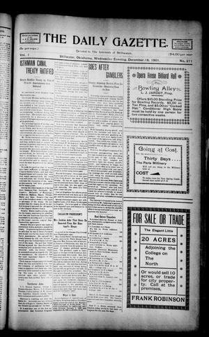 The Daily Gazette. (Stillwater, Okla.), Vol. 1, No. 271, Ed. 1 Wednesday, December 18, 1901