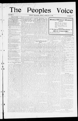 The Peoples Voice (Norman, Okla.), Vol. 10, No. 32, Ed. 1 Friday, February 28, 1902