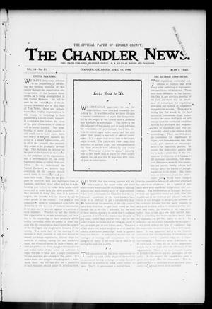 The Chandler News. (Chandler, Okla.), Vol. 13, No. 30, Ed. 1 Thursday, April 14, 1904