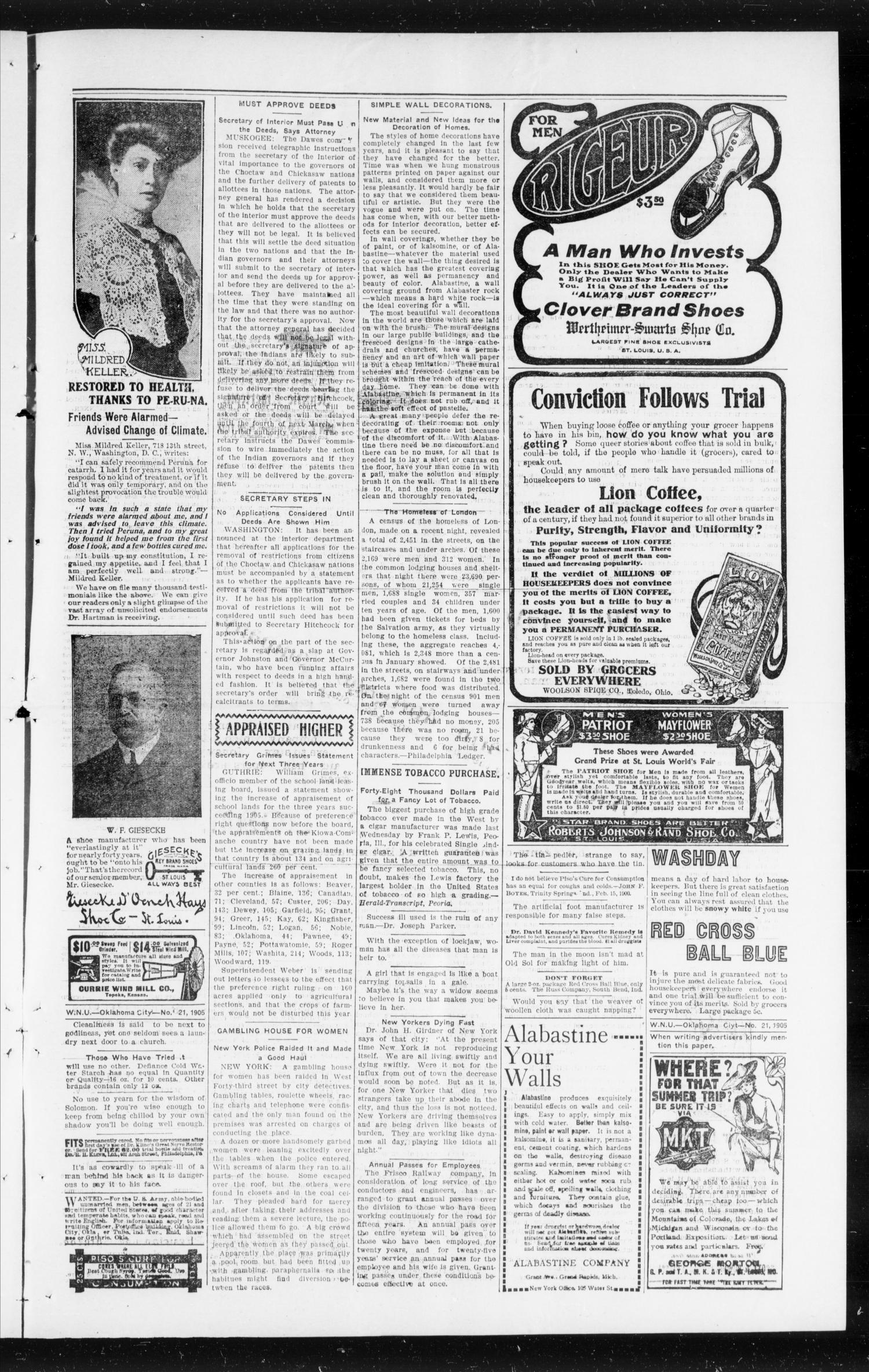 The Peoples Voice (Norman, Okla.), Vol. 13, No. 46, Ed. 1 Friday, May 26, 1905
                                                
                                                    [Sequence #]: 7 of 8
                                                