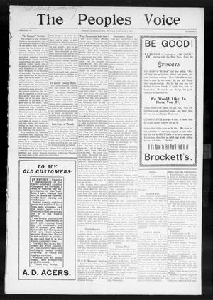 The Peoples Voice (Norman, Okla.), Vol. 15, No. 25, Ed. 1 Friday, January 4, 1907