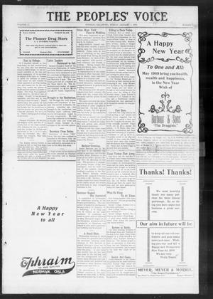 The Peoples' Voice (Norman, Okla.), Vol. 17, No. 25, Ed. 1 Friday, January 1, 1909