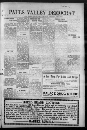 Pauls Valley Democrat (Pauls Valley, Okla.), Vol. 12, No. 2, Ed. 1 Thursday, March 25, 1915