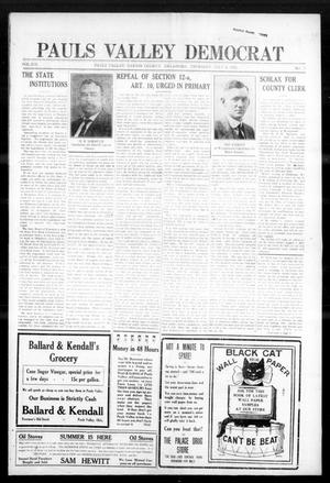 Pauls Valley Democrat (Pauls Valley, Okla.), Vol. 13, No. 17, Ed. 1 Thursday, July 6, 1916