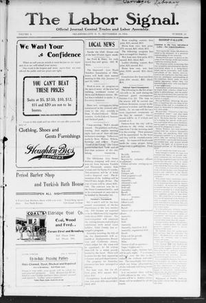 The Labor Signal. (Oklahoma City, Okla. Terr.), Vol. 3, No. 51, Ed. 1 Thursday, September 29, 1904