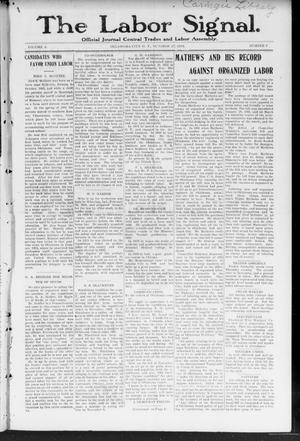 The Labor Signal. (Oklahoma City, Okla. Terr.), Vol. 4, No. 3, Ed. 1 Thursday, October 27, 1904