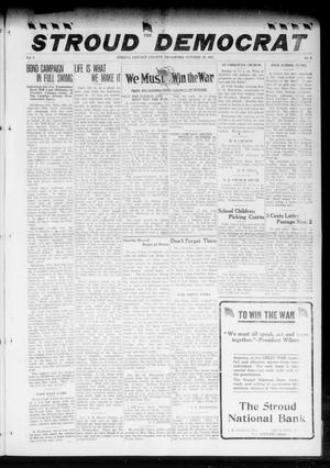 Primary view of object titled 'The Stroud Democrat (Stroud, Okla.), Vol. 8, No. 5, Ed. 1 Friday, October 26, 1917'.