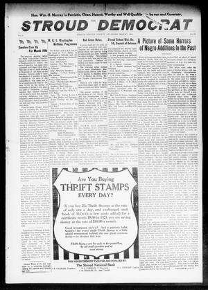 Primary view of object titled 'The Stroud Democrat (Stroud, Okla.), Vol. 8, No. 23, Ed. 1 Friday, March 1, 1918'.