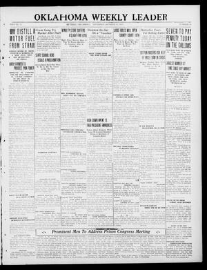 Oklahoma Weekly Leader (Guthrie, Okla.), Vol. 30, No. 33, Ed. 1 Thursday, October 14, 1920