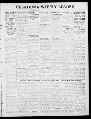 Oklahoma Weekly Leader (Guthrie, Okla.), Vol. 30, No. 34, Ed. 1 Thursday, October 21, 1920