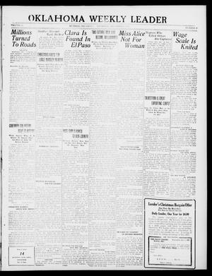 Oklahoma Weekly Leader (Guthrie, Okla.), Vol. 30, No. 40, Ed. 1 Thursday, December 9, 1920