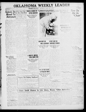Oklahoma Weekly Leader (Guthrie, Okla.), Vol. 30, No. 50, Ed. 1 Thursday, February 24, 1921