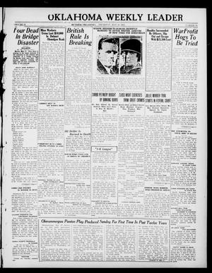 Oklahoma Weekly Leader (Guthrie, Okla.), Vol. 31, No. 13, Ed. 1 Thursday, May 18, 1922