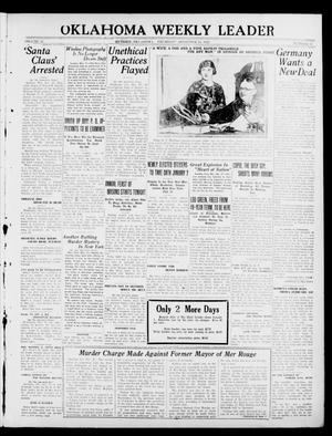 Oklahoma Weekly Leader (Guthrie, Okla.), Vol. 31, No. 51, Ed. 1 Thursday, December 28, 1922