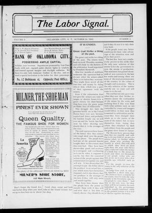 The Labor Signal. (Oklahoma City, Okla. Terr.), Vol. 3, No. 2, Ed. 1 Friday, October 24, 1902