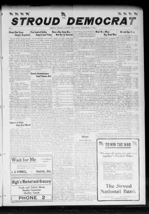 Primary view of object titled 'The Stroud Democrat (Stroud, Okla.), Vol. 7, No. 51, Ed. 1 Friday, September 14, 1917'.